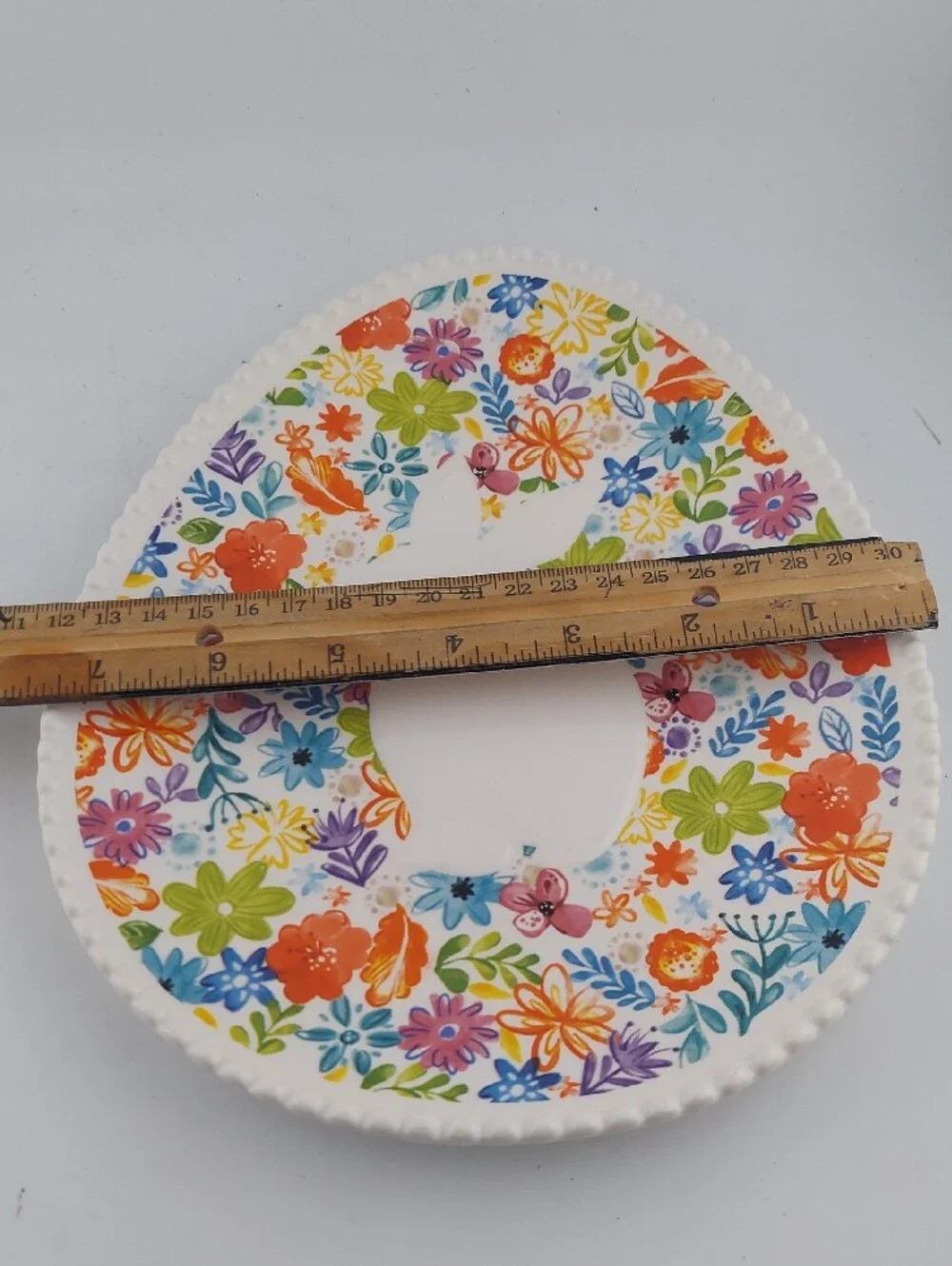 Pier 1 Floral Easter Bunny Egg Platter - Multicolor